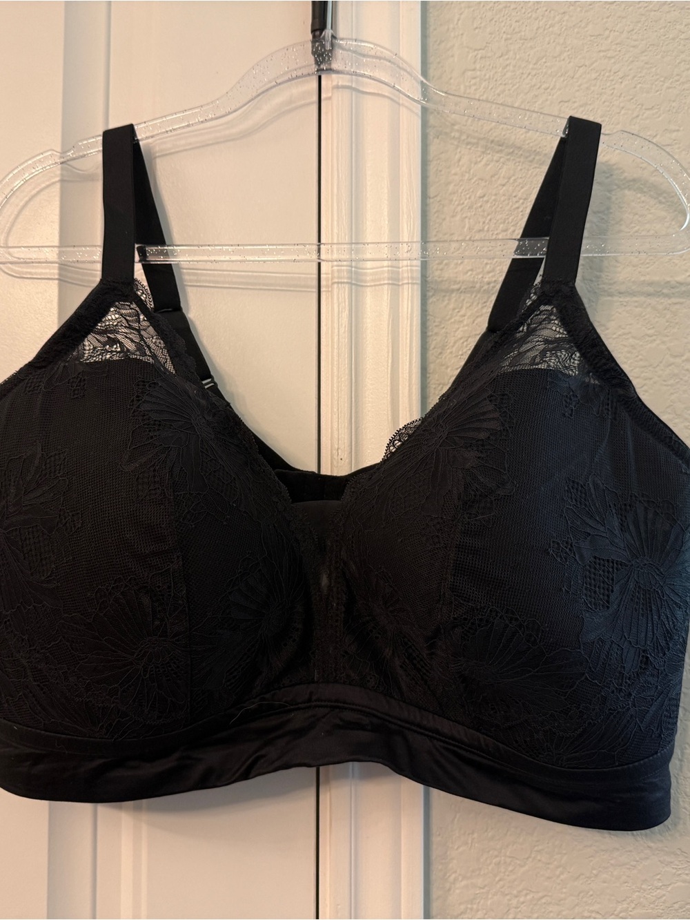 Auden Black Lace Wireless Support Bra